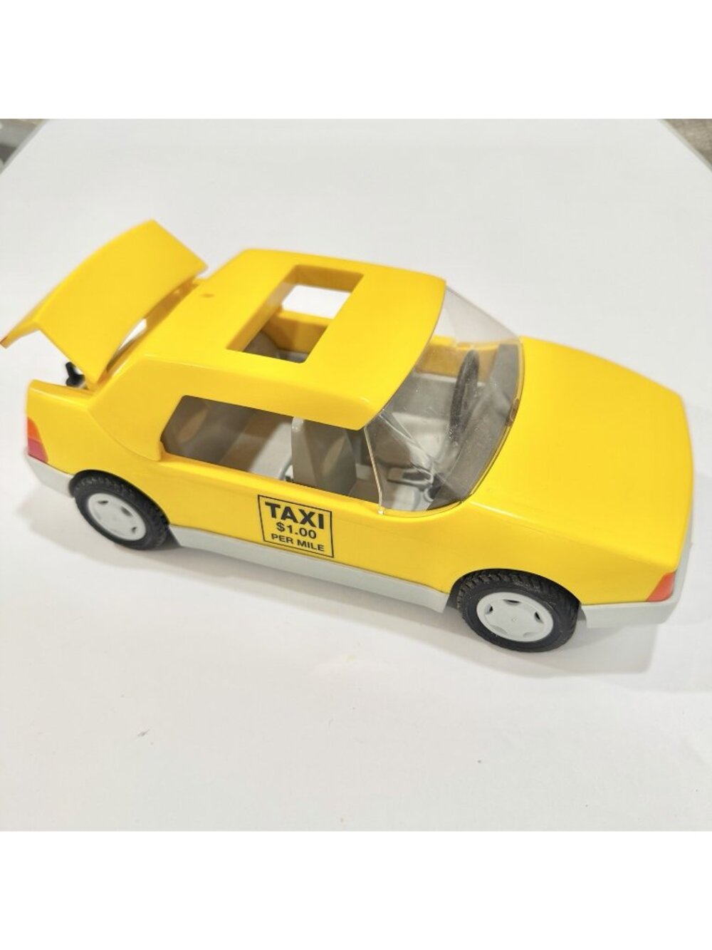 Vintage Playmobil Yellow Taxi Cab $1 Per Mile 1997